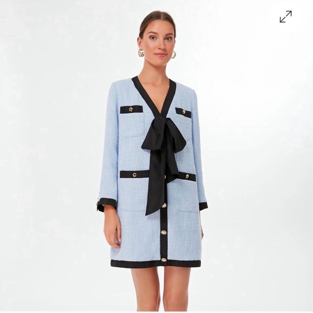Blue Coco Tweed Dress - size M - TAGS CUT OFF